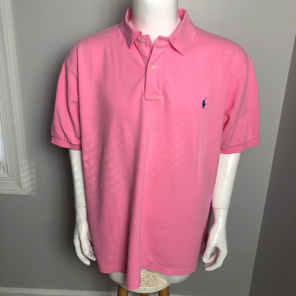 Ralph Lauren Polo Shirt Pink Men’s 2XB XXL EUC